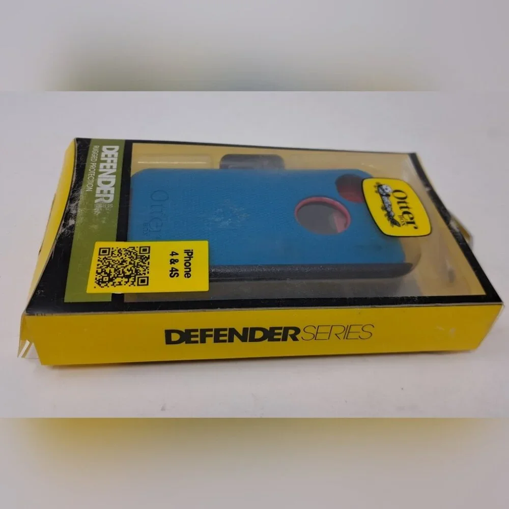 NIB Otter Box Defender Rugged Protection iPhone 4/4S Case Blue Teal Belt Clip